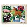 Melissa&Doug - Puzzle din lemn cu 12 piese Ferma