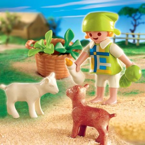 Playmobil - Farm: Fetita cu iezi