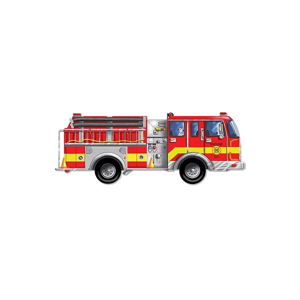 Melissa & Doug - Puzzle de podea gigant Masina de pompieri