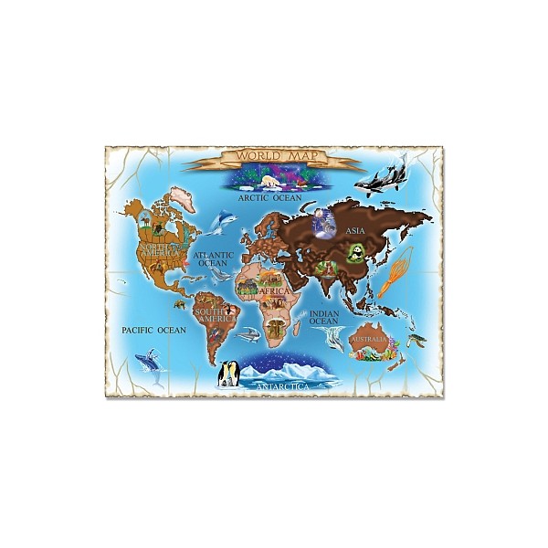 Melissa & Doug - Puzzle harta lumii 500 piese / World Map